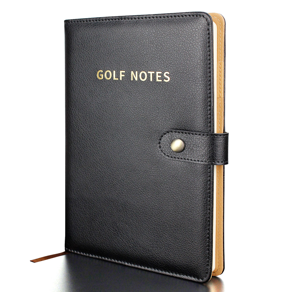 Golf Scorecard Holder - Black Leather Golf Scorecard Holder Score
