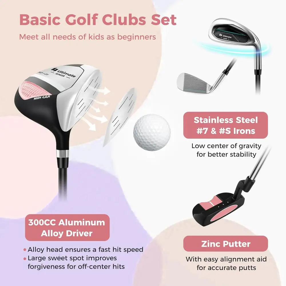 Youth Golf Club Set with Stand – Golf Equipment For Youth recenzja i cena