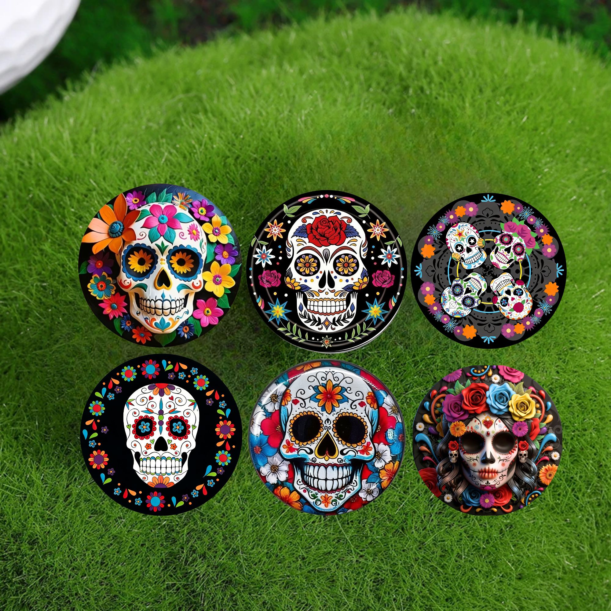 6 pcs Funny Skull Design Golf  – Ball Marker Set recenzja i cena