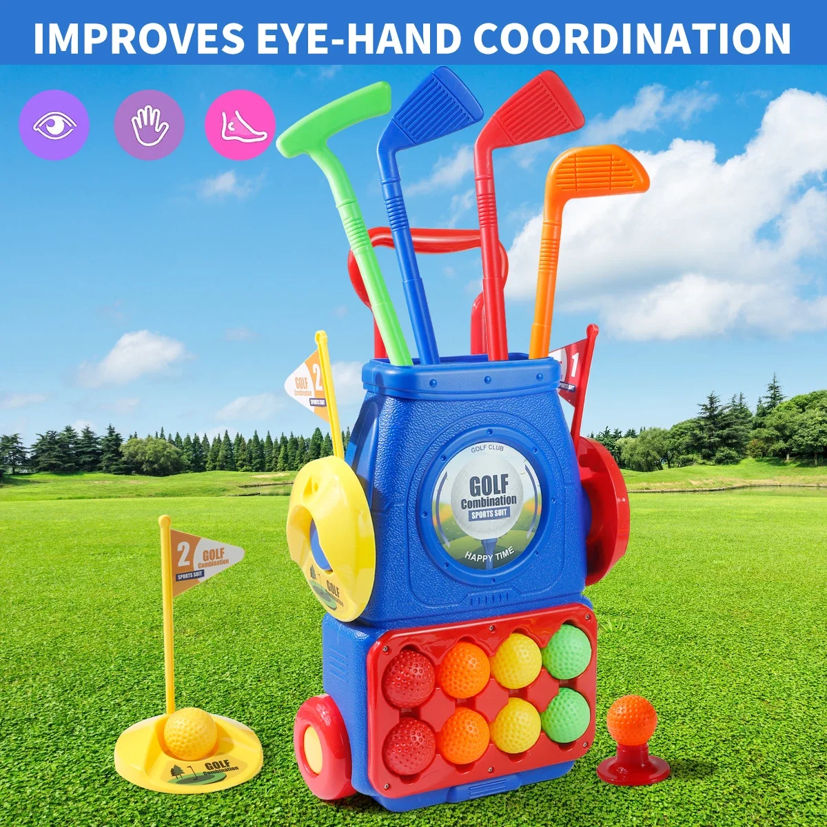 Upgraded Kids Golf Cart Toy wi – Golf Equipment For Kids recenzja i cena