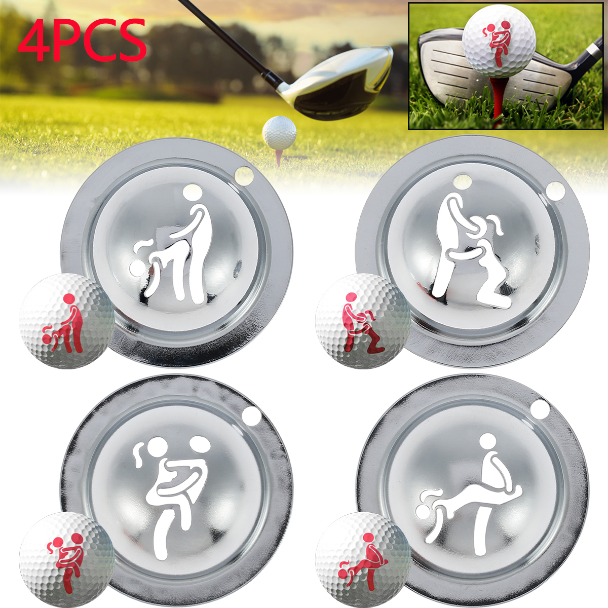 4Pcs Creative Funny Golf Ball  – Ball Marker Set recenzja i cena