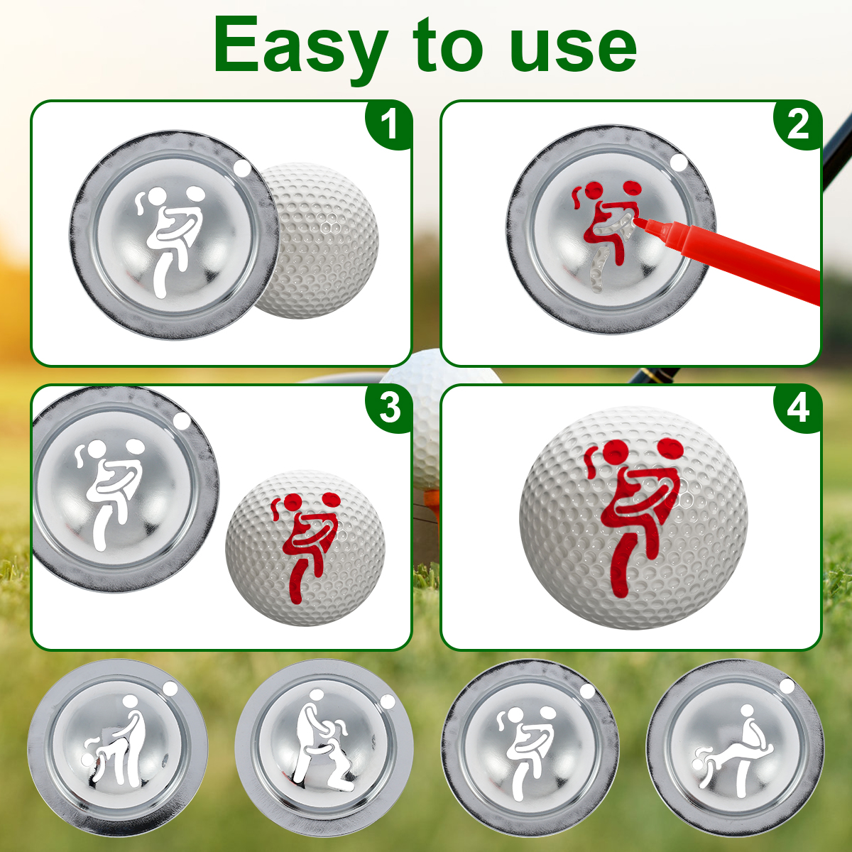 4Pcs Creative Funny Golf Ball  – Ball Marker Set recenzja i cena