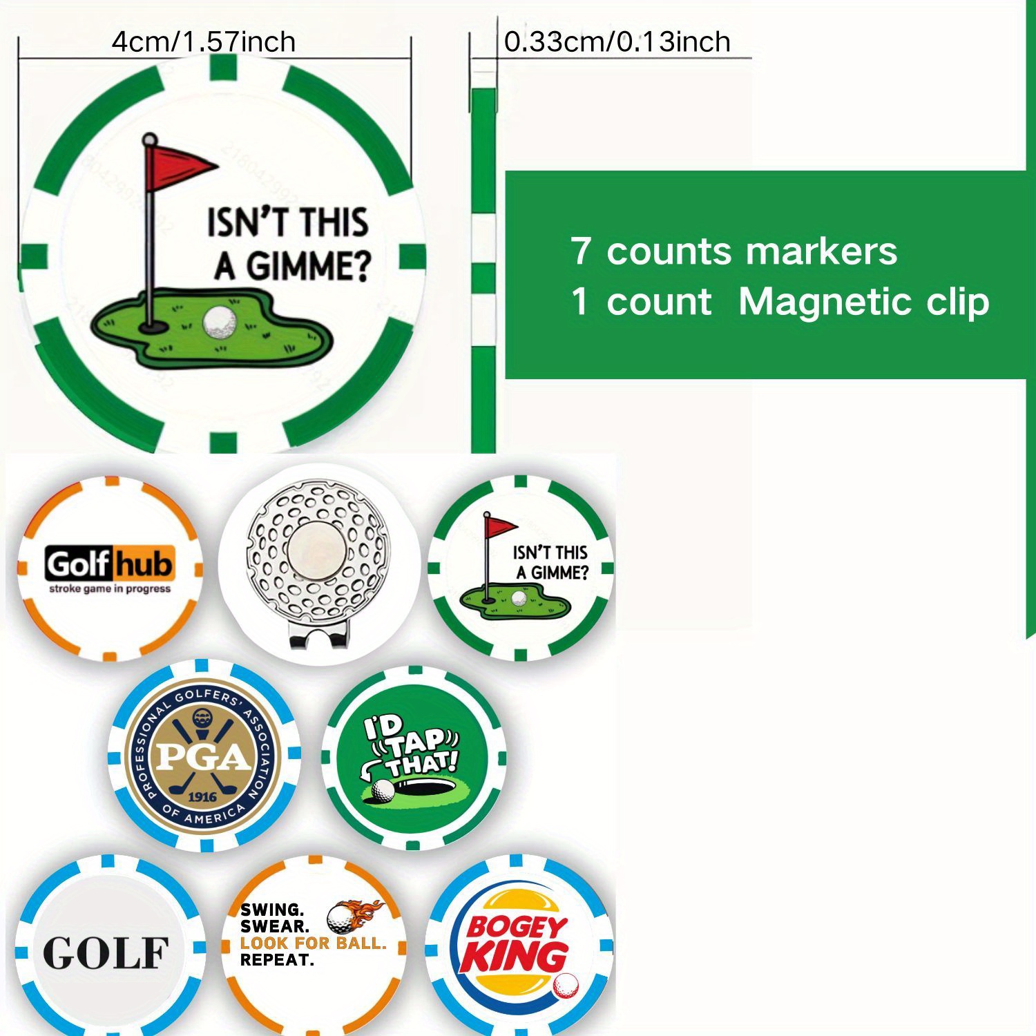 7 Pcs PGA Golf Ball Markers wi – Ball Marker Set recenzja i cena