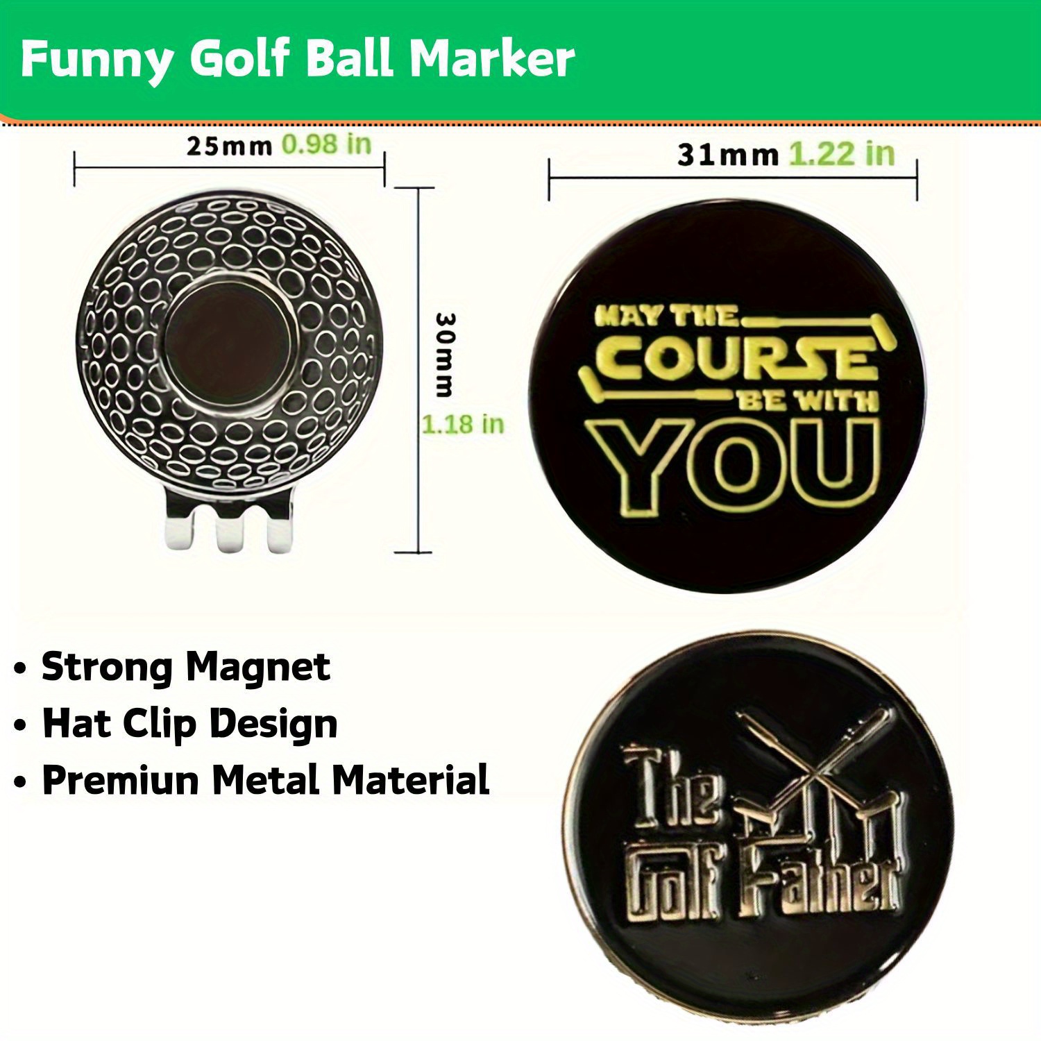 2 pack Golf Ball Marker with M – Ball Marker Set recenzja i cena