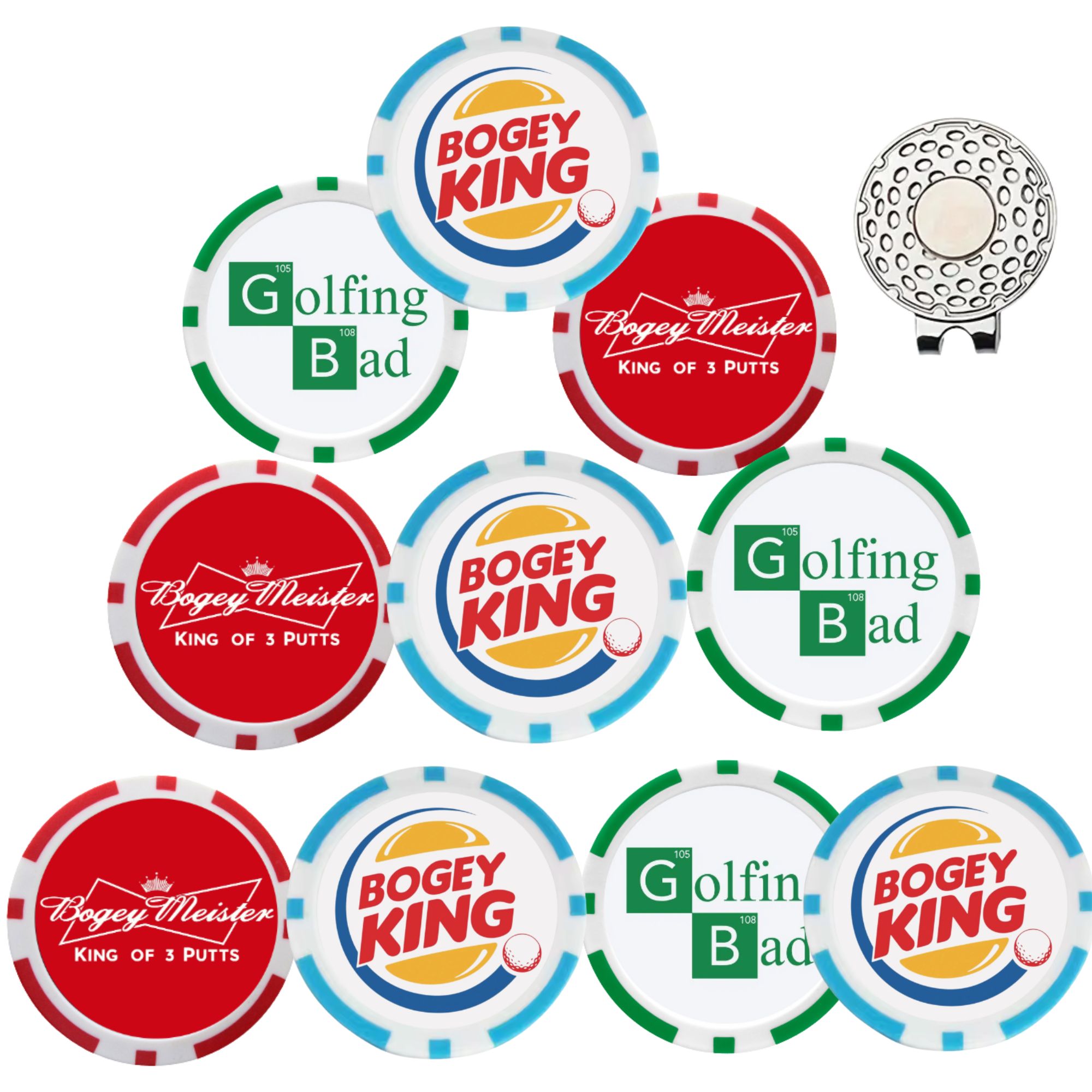 9 counts EA ABS Golf Poker Bal – Ball Marker Set recenzja i cena