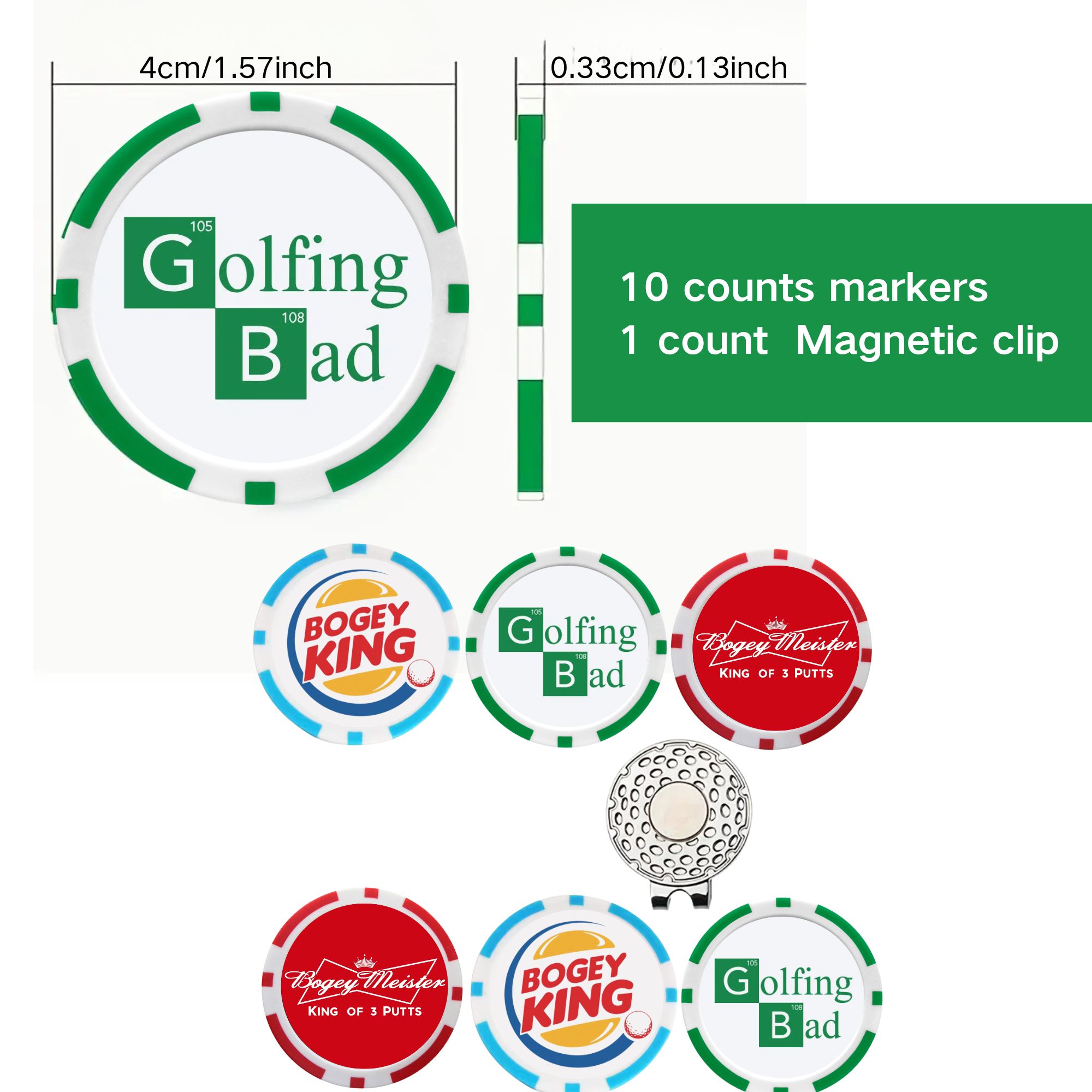 9 counts EA ABS Golf Poker Bal – Ball Marker Set recenzja i cena