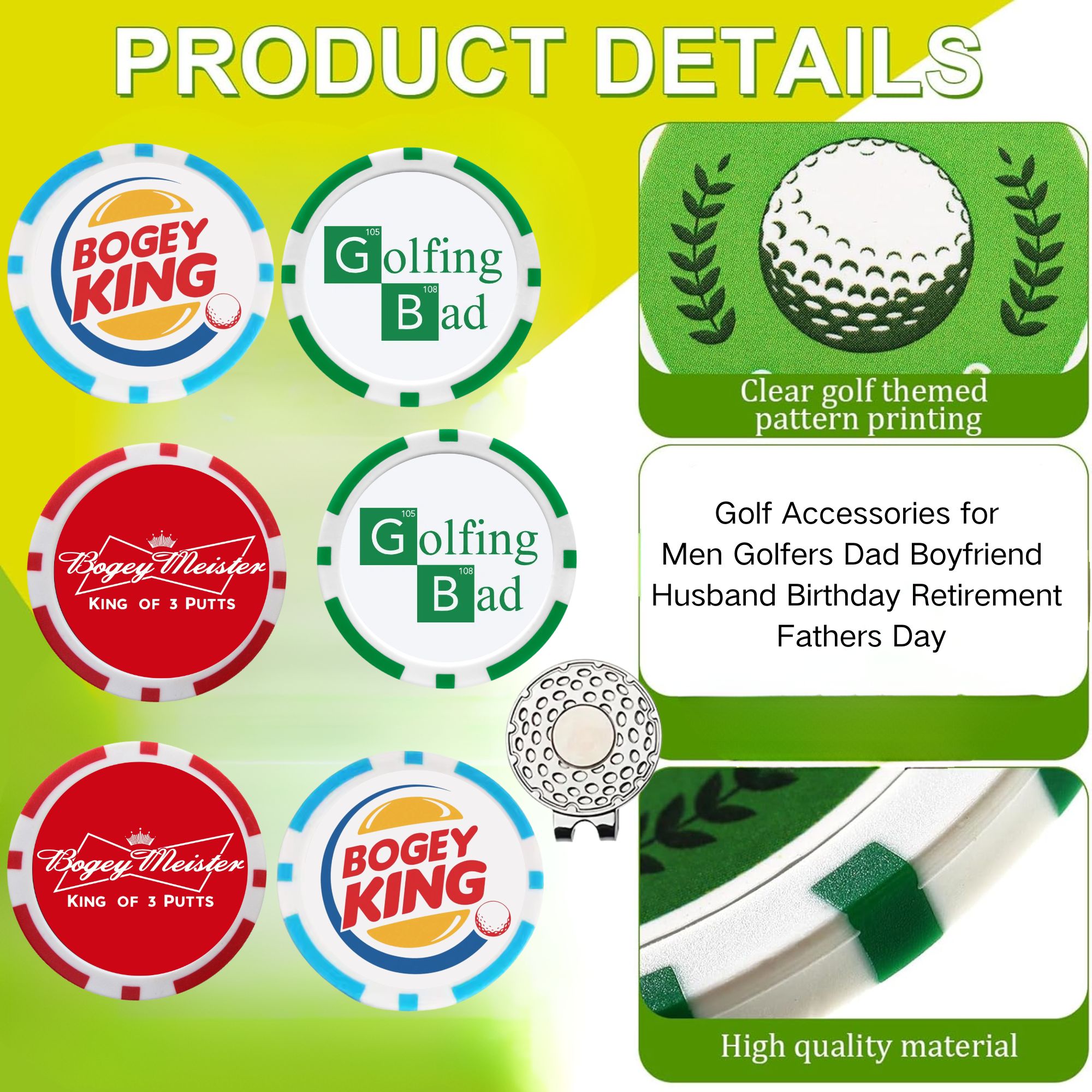 9 counts EA ABS Golf Poker Bal – Ball Marker Set recenzja i cena