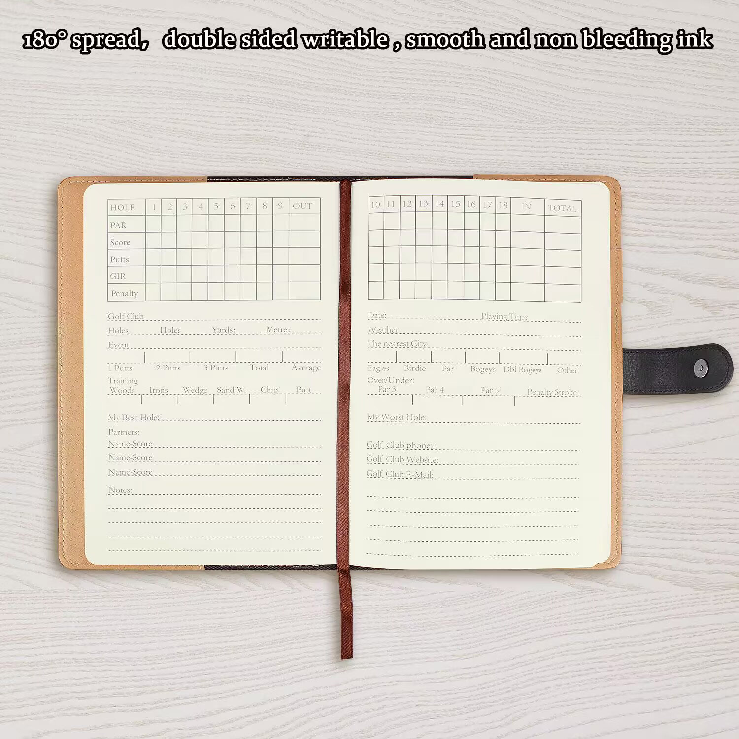 Black Leather Golf Scorecard H – Golf Scorecard Holder recenzja i cena