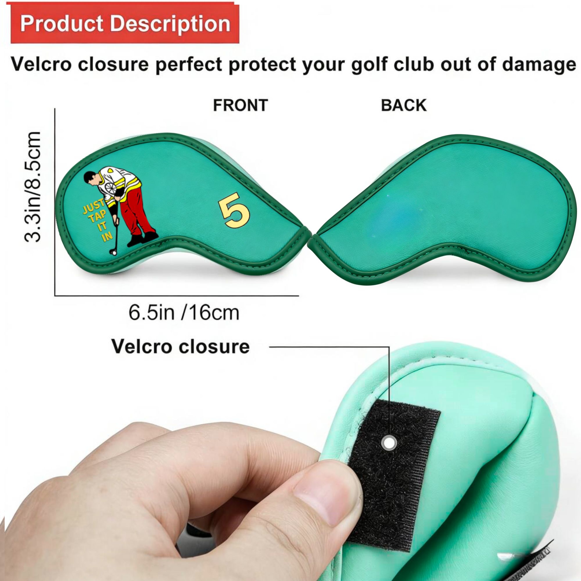 9 pcs Golf Iron Covers with Fu – Golf Equipment Suppliers recenzja i cena