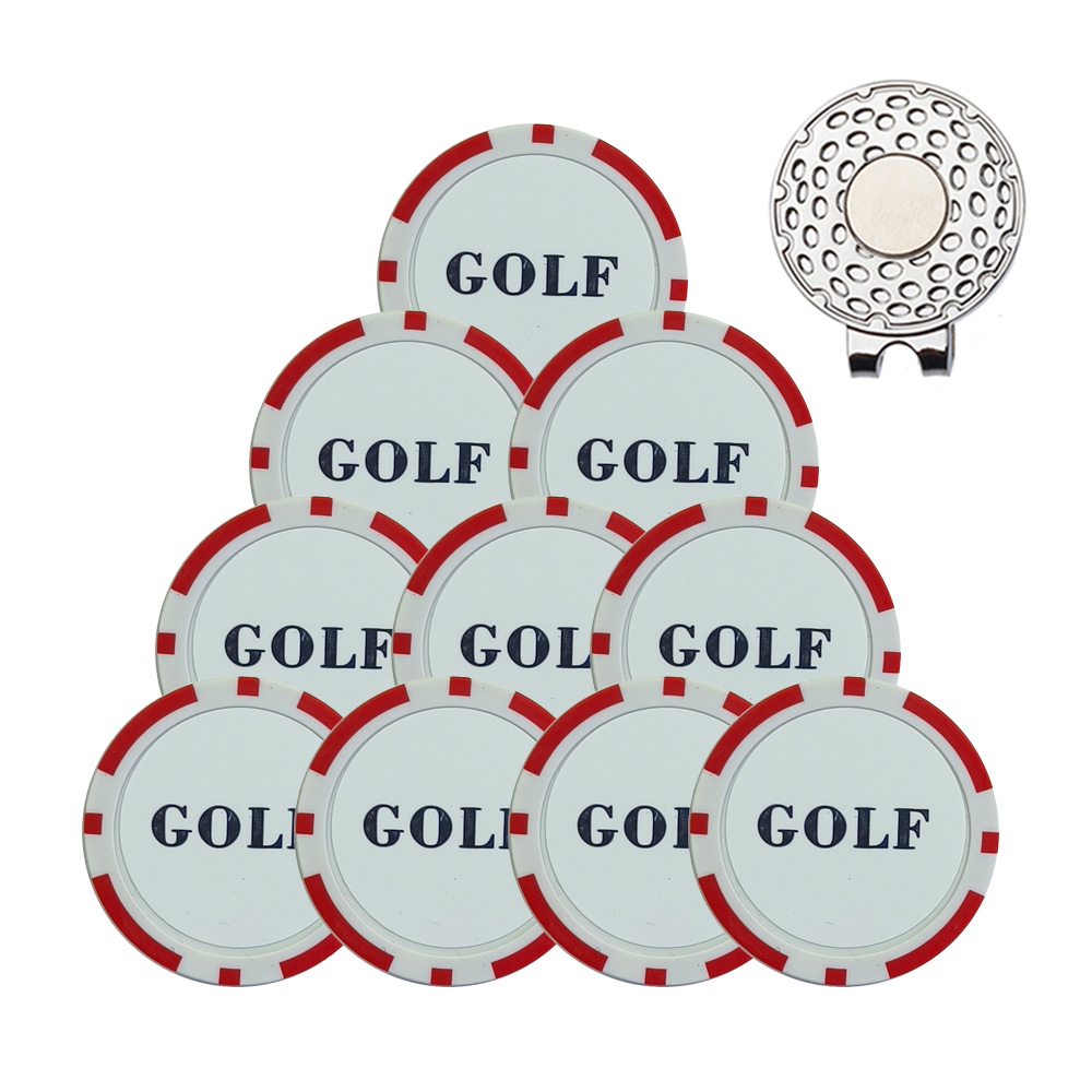 10Pcs Golf Ball Marker With Go – Ball Marker Set recenzja i cena